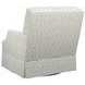 Courtney White Upholstered Swivel Chair with Pillow
