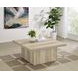 Devar Distressed Pine Square Occassional Table Set