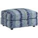 Key Biscayne Granville Indigo Upholstered Rectangular Ottoman