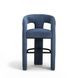 Malone Denim Blue Performance Fabric Upholstered Bar Stool