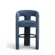 Malone Denim Blue Performance Fabric Upholstered Bar Stool