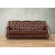 Kingswell Brown Leather 91" Sofa with Nailhead Trim