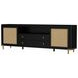 Arini Black 2 Door Rattan Cane TV Stand
