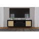 Arini Black 2 Door Rattan Cane TV Stand