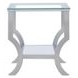 Saide Chrome And Tempered Glass End Table