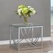 Lille Glass Top  And Chrome End Table