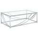 Lille Glass Top  And Chrome Coffee Table