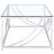 Lille Glass Top  And Chrome Coffee Table