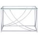 Lille Glass Top  And Chrome Sofa Table