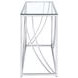 Lille Glass Top  And Chrome Sofa Table