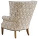 Marissa Cream and Brown Upholstered Accent Chair with Nailhead Trim