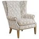 Marissa Cream and Brown Upholstered Accent Chair with Nailhead Trim