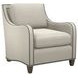 Koko Ivory Upholstered Accent Chair with Nailhead Trim