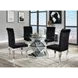Noralie Clear 52" Round Glass Top Dining Table