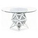 Noralie Clear 52" Round Glass Top Dining Table