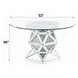 Noralie Clear 52" Round Glass Top Dining Table
