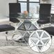 Noralie Clear 52" Round Glass Top Dining Table