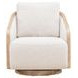 Nora Nathan Ginger and Light Brown Upholstered Swivel Accent Chair