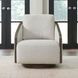 Nora Nathan Ginger and Dark Brown Upholstered Swivel Accent Chair