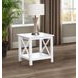 Skyview White Square End Table