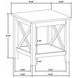 Skyview White Square End Table