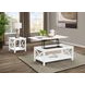 Skyview White Square End Table