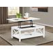 Skyview White Rectangular Lift Top Cocktail Table