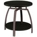 Dacre Dark Grey And Black Nickel Round End Table