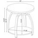 Dacre Dark Grey And Black Nickel Round End Table