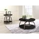 Dacre Dark Grey And Black Nickel Round End Table