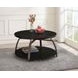 Dacre Dark Grey And Black Nickel Round Coffee Table