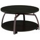 Dacre Dark Grey And Black Nickel Round Coffee Table