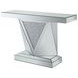 Gunilla Silver And Clear Mirror Triangle Detailing Sofa Table