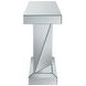 Gunilla Silver And Clear Mirror Triangle Detailing Sofa Table