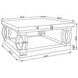Amalia Clear Mirror Square Coffee Table