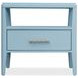 Bazaar Living Blue 1 Drawer Nightstand