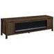 Carey Dark Pine 79" TV Stand with 2 Doors and Fireplace
