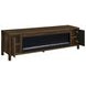 Carey Dark Pine 79" TV Stand with 2 Doors and Fireplace