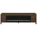 Carey Dark Pine 79" TV Stand with 2 Doors and Fireplace