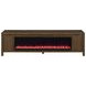Carey Dark Pine 79" TV Stand with 2 Doors and Fireplace