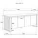 Adina Distressed Light Brown 70" TV Stand with 4 Doors