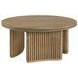 Adina Distressed Light Brown Round Cocktail Table