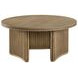 Adina Distressed Light Brown Round Cocktail Table