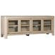Solano Weathered Mango 71" TV Stand with 2 Glass Doors