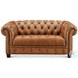 Haworth Saddle Brown Leather 70" Loveseat