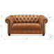 Haworth Saddle Brown Top Grain Leather Living Room Set