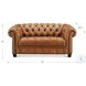 Haworth Saddle Brown Leather 70" Loveseat