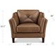 Cassie Latte Leather Upholstered Lounge Chair