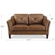Cassie Latte Leather 62" Loveseat