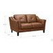 Cassie Latte Leather 62" Loveseat
